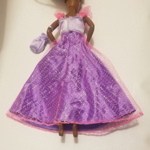 Fabulous vtg purple Barbie doll's gown w evening bag - Picture 6 of 13